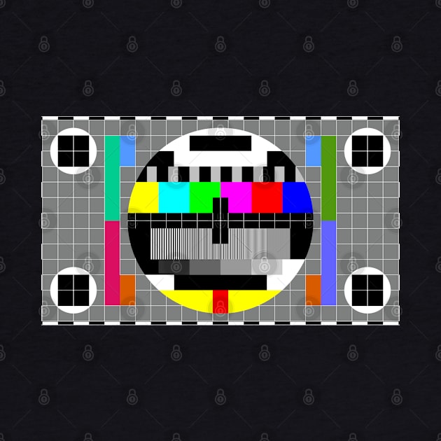 Monoscope tv test pattern card by PG Illustration